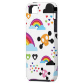Jugendemo Regenbogen-Schädelhintergrund Case-Mate iPhone Hülle (Rückseite Links)