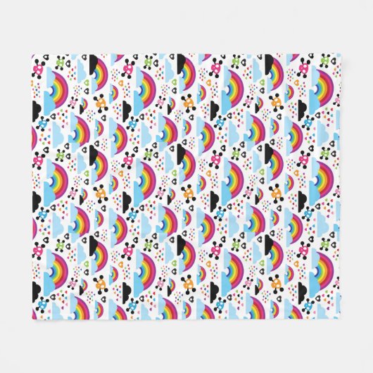 Jugendemo Regenbogen-Schädelhintergrund Fleecedecke (Vorderseite (Horizontal))