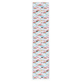 Jugendemo Regenbogen-Schädelhintergrund Kurzer Tischläufer (Vorderseite)