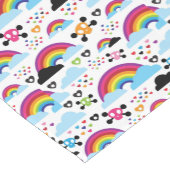 Jugendemo Regenbogen-Schädelhintergrund Kurzer Tischläufer (Ecke)