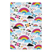 Jugendemo Regenbogen-Schädelhintergrund Mini Klemmbrett (Rückseite)