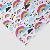 Jugendemo Regenbogen-Schädelhintergrund Seidenpapier (Ausschnitt)