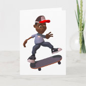 Jugendfahrten auf einem Skateboard Skater Grußkart Karte
