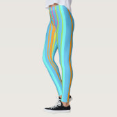 JUGENDfarbige Streifenmuster Leggings (Links)