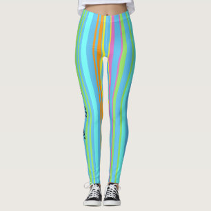 JUGENDfarbige Streifenmuster Leggings
