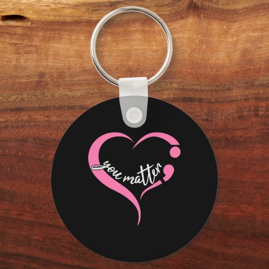 Jugendfragen Semicolon Psychische Gesundheit und S Schlüsselanhänger (Vorderseite)