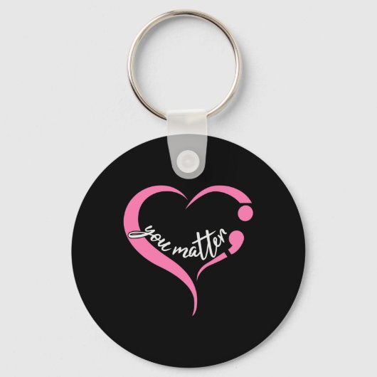 Jugendfragen Semicolon Psychische Gesundheit und S Schlüsselanhänger (Rückseite)