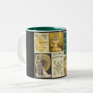 Jugendfrauenwerbung Vintag Zweifarbige Tasse