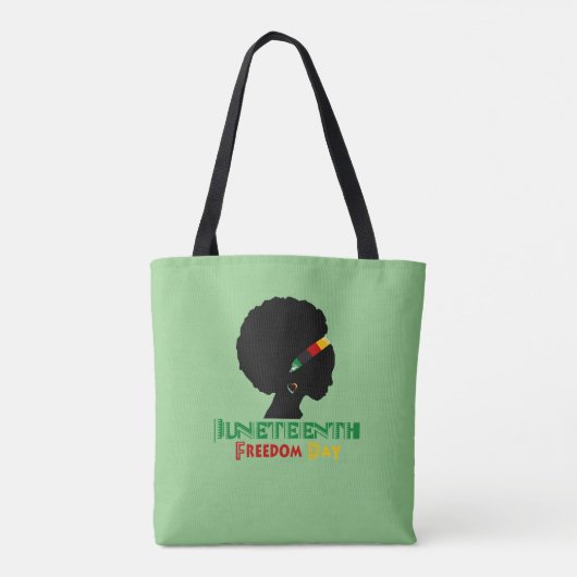 Jugendfreiheitstag/Afro-Mädchen Tasche (Rückseite)