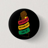 Jugendfreiheitstag Schwarze Geschichte Button (Vorderseite)
