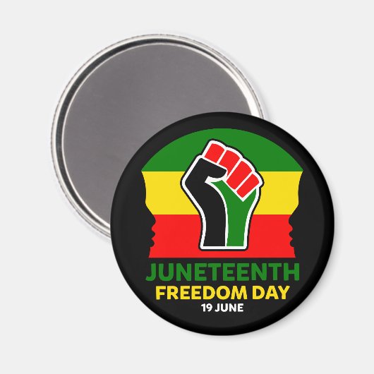 Jugendfreiheitstag Schwarze Geschichte Magnet (Vorderseite/Rückseite)