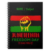 Jugendfreiheitstag Schwarze Geschichte Notizblock (Vorderseite)