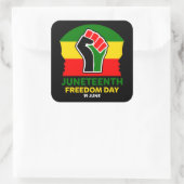 Jugendfreiheitstag Schwarze Geschichte Quadratischer Aufkleber (Tasche)