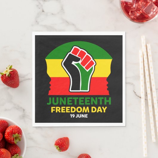 Jugendfreiheitstag Schwarze Geschichte Serviette (Beispiel)