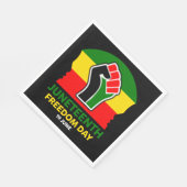 Jugendfreiheitstag Schwarze Geschichte Serviette (Ecke)