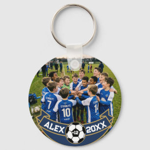 Jugendfußballmannschaft Foto Namens Andenken Schlüsselanhänger