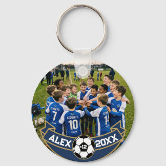 Jugendfußballmannschaft Foto Namens Andenken Schlüsselanhänger
