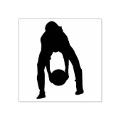 Jugendfußballspieler in der Silhouette Gummistempel (Prägung)
