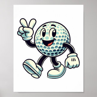 Jugendgolfspieler Jungen Golf Lustig Poster