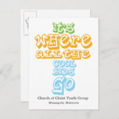 Jugendgruppe Kirche Chrisitan Postcard Einladung (Vorne/Hinten)