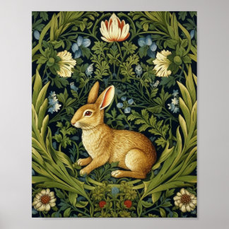 Jugendhase im Garten Poster