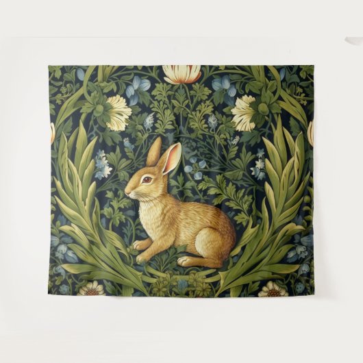 Jugendhase im Garten Wandteppich (Vorderseite (Horizontal))
