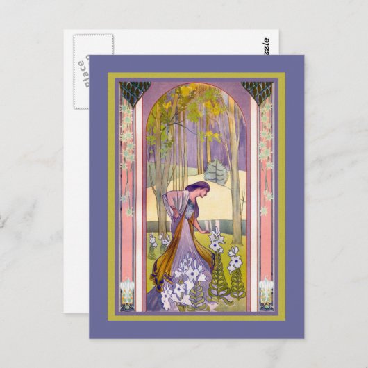 Jugendherberge im Wald Postkarte (Vorne/Hinten)