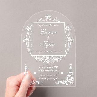 Jugendhochzeit Einladung zu klarer Akryllik