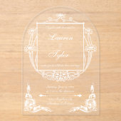 Jugendhochzeit Einladung zu klarer Akryllik (Vorderseite)