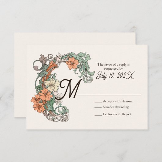 Jugendhochzeit RSVP Karte (Vorne/Hinten)