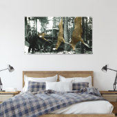 JUGENDJÄHRIGE VINTAGE FOTOGRAPH-FARBE LEINWANDDRUCK (Insitu (Schlafzimmer))