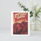 Jugendkongress Madrid-Propaganda-Poster Postkarte (Stehend Vorderseite)