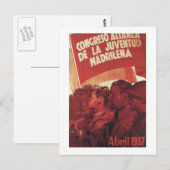 Jugendkongress Madrid-Propaganda-Poster Postkarte (Vorne/Hinten)