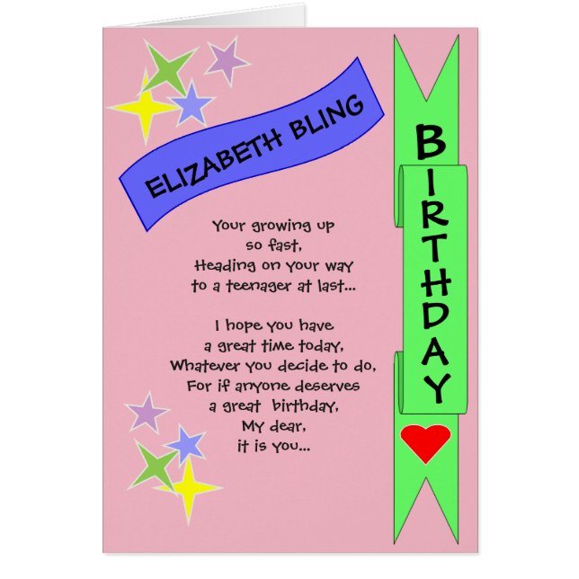 Jugendlich-Geburtstags-Karte (Vorne)