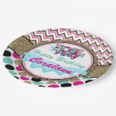 Jugendlich Pool-Party-Papierplatte personalisiert Pappteller (Schrägansicht)