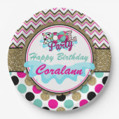 Jugendlich Pool-Party-Papierplatte personalisiert Pappteller (Vorderseite)