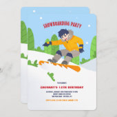 Jugendlich Snowboarder-Einladung Einladung (Vorne/Hinten)
