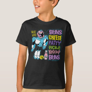 Jugendlich Titanen gehen! Cyborg-Burger-Rap T-Shirt