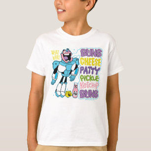 Jugendlich Titanen gehen! Cyborg-Burger-Rap T-Shirt
