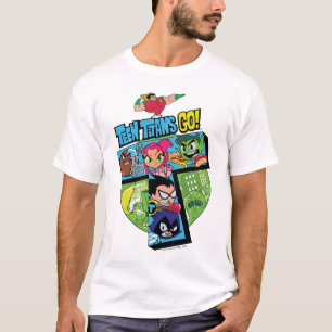 Jugendlich Titanen gehen! Titan-Turm-Collage T-Shirt
