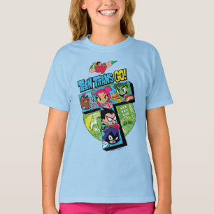 Jugendlich Titanen gehen! Titan-Turm-Collage T-Shirt