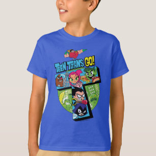 Jugendlich Titanen gehen! Titan-Turm-Collage T-Shirt