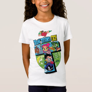 Jugendlich Titanen gehen! Titan-Turm-Collage T-Shirt