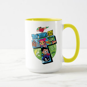 Jugendlich Titanen gehen!   Titan-Turm-Collage Tasse