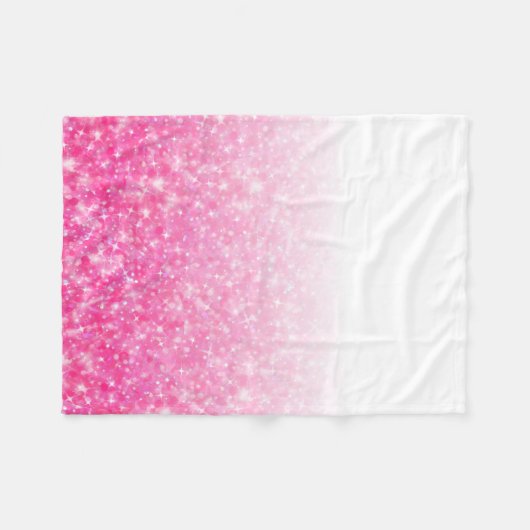 Jugendlich Tween-Mädchen-funkelnd rosa Glitzer Fleecedecke (Vorderseite (Horizontal))