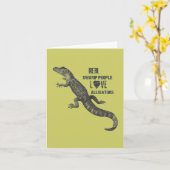 Jugendliche AlligatorLiebe Karte (Gelbe Blume)