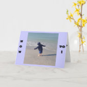 JUGENDLICHE AM STRAND WÜNSCHT "IHNEN EIN GLÜCKLICH KARTE (Gelbe Blume)