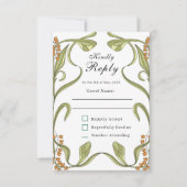 Jugendliche Blume Hochzeit RSVP Karte (Vorderseite)