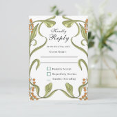 Jugendliche Blume Hochzeit RSVP Karte (Stehend Vorderseite)