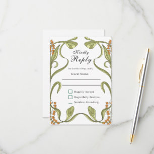 Jugendliche Blume Hochzeit RSVP Karte